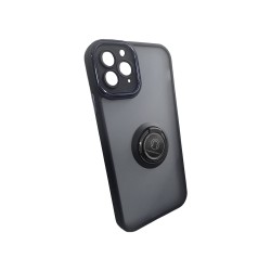 Case with Support Ring for Apple iPhone 11 Pro Smoked Black Case with Support Ring for Apple iPhone 11 Pro Smoked Black